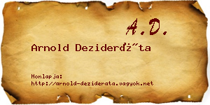 Arnold Dezideráta névjegykártya